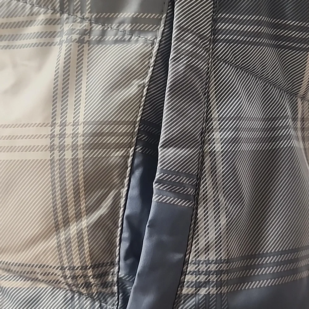 Abercrombie & Fitch Blue Plaid Cozy Puffer, Reversable